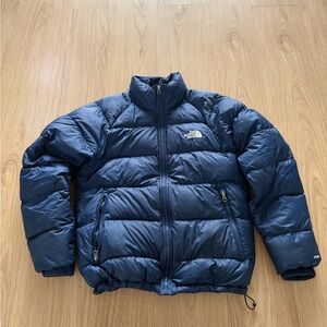 The North Face Deep Navy Quilted Down Jacket 🧥 men size M/M 600 men winter 🥶